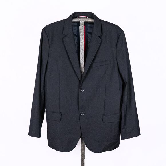 Tommy Hilfiger Men's Classic Wool Blend Blazer Sport Coat Navy Blue Size 48R